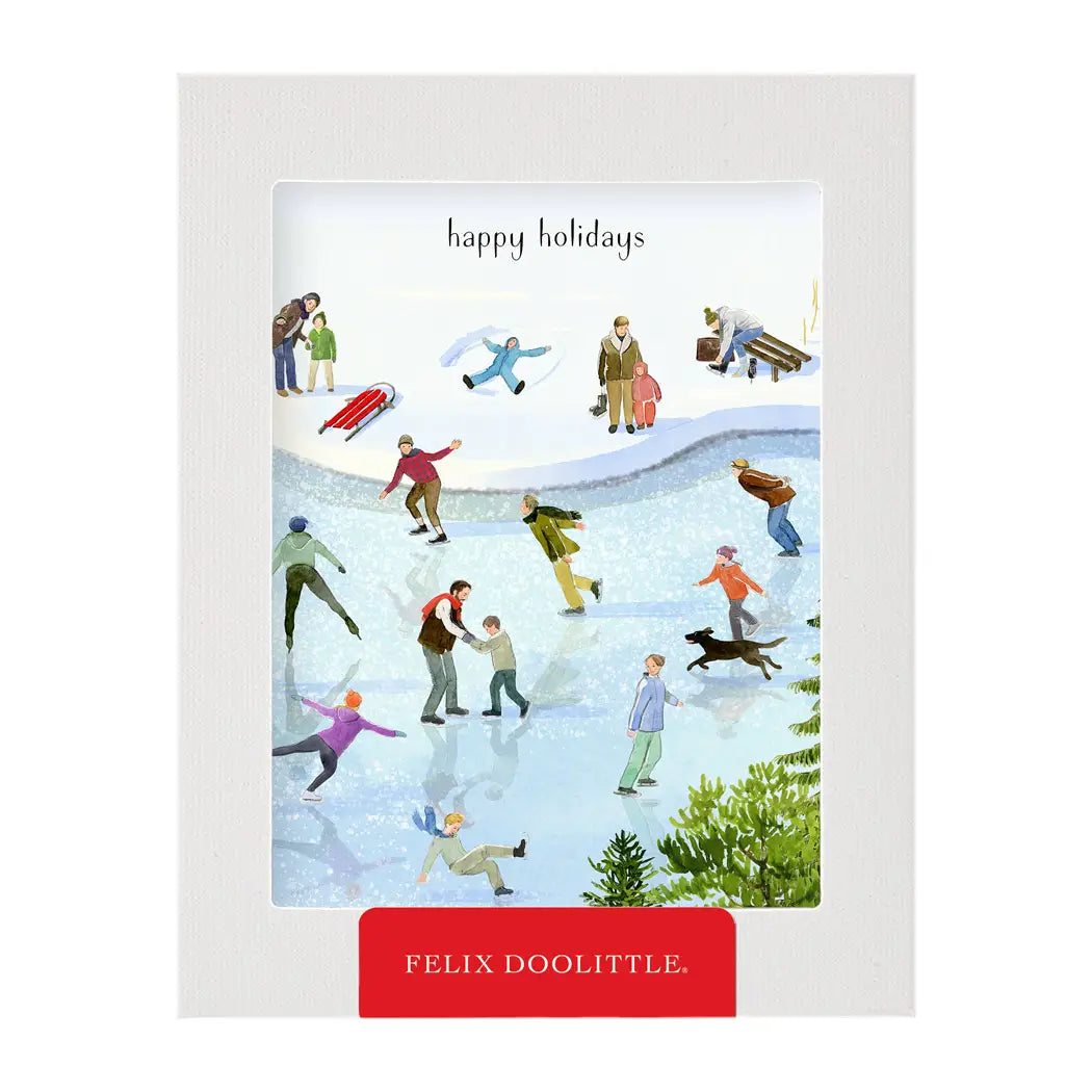 Ice Skating Fun Boxed Christmas Cards (Set of 8)