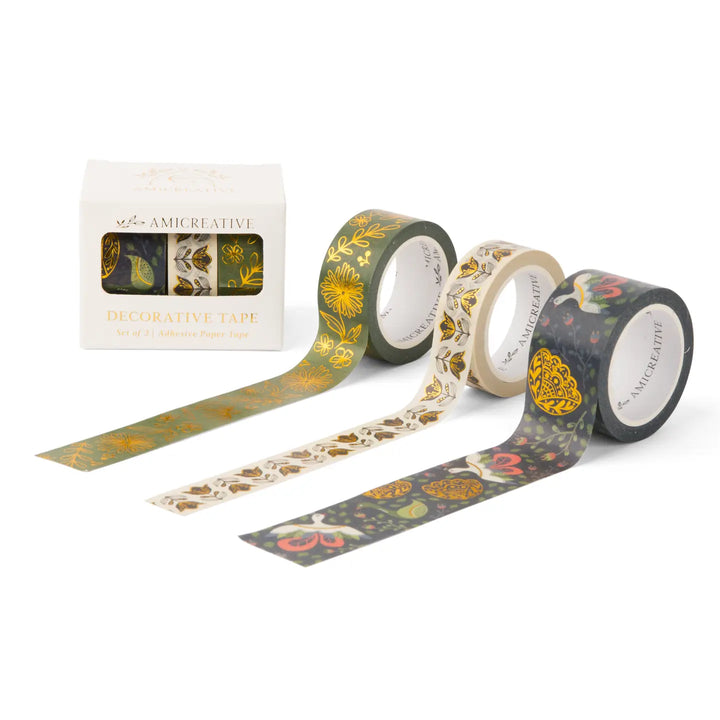 Washi Tape Set of 3 - Blooming Birds