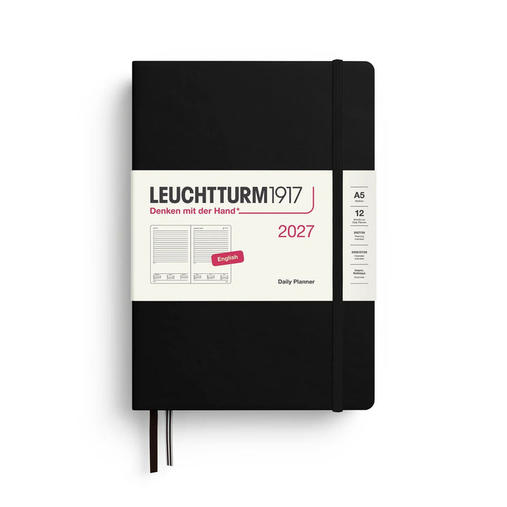 Leuchtturm Daily Planner - A5 Hardcover, Ruled (Jan-Dec 2027)