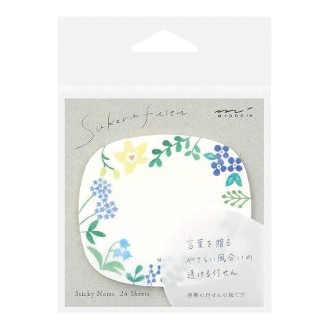 Midori Translucent Sticky Notes - Wild Flowers