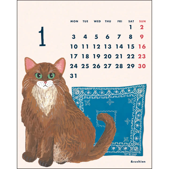 2026 Cat and Kahoko Sodeyama Calendar