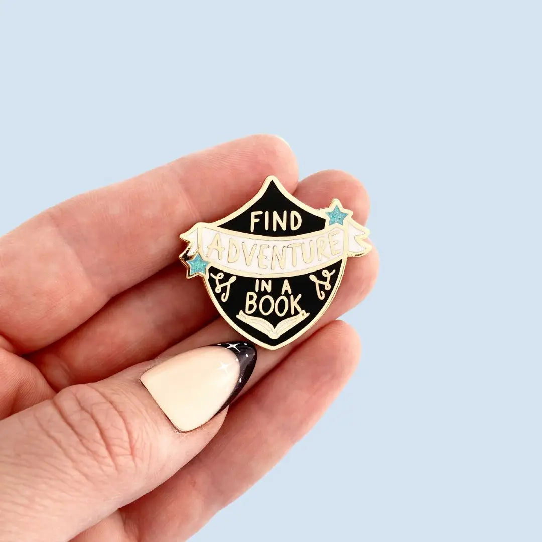 Find Adventure in a Book Enamel Pin