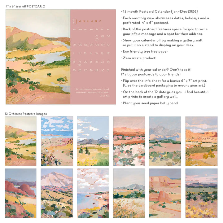 In the Beginning Seedlings Postcard Calendar