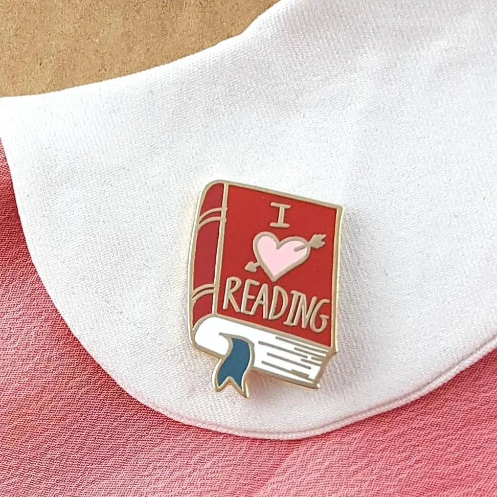 I Heart Reading Enamel Pin