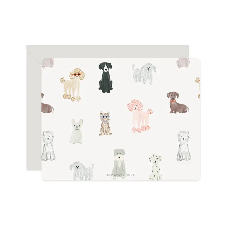 Dogs Flat Notecard Set | Boxed Set of 6