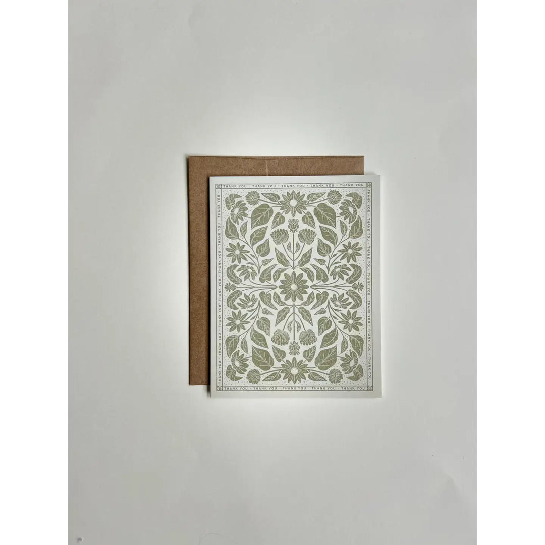 Floral Block Print Card Set (Set of 8)