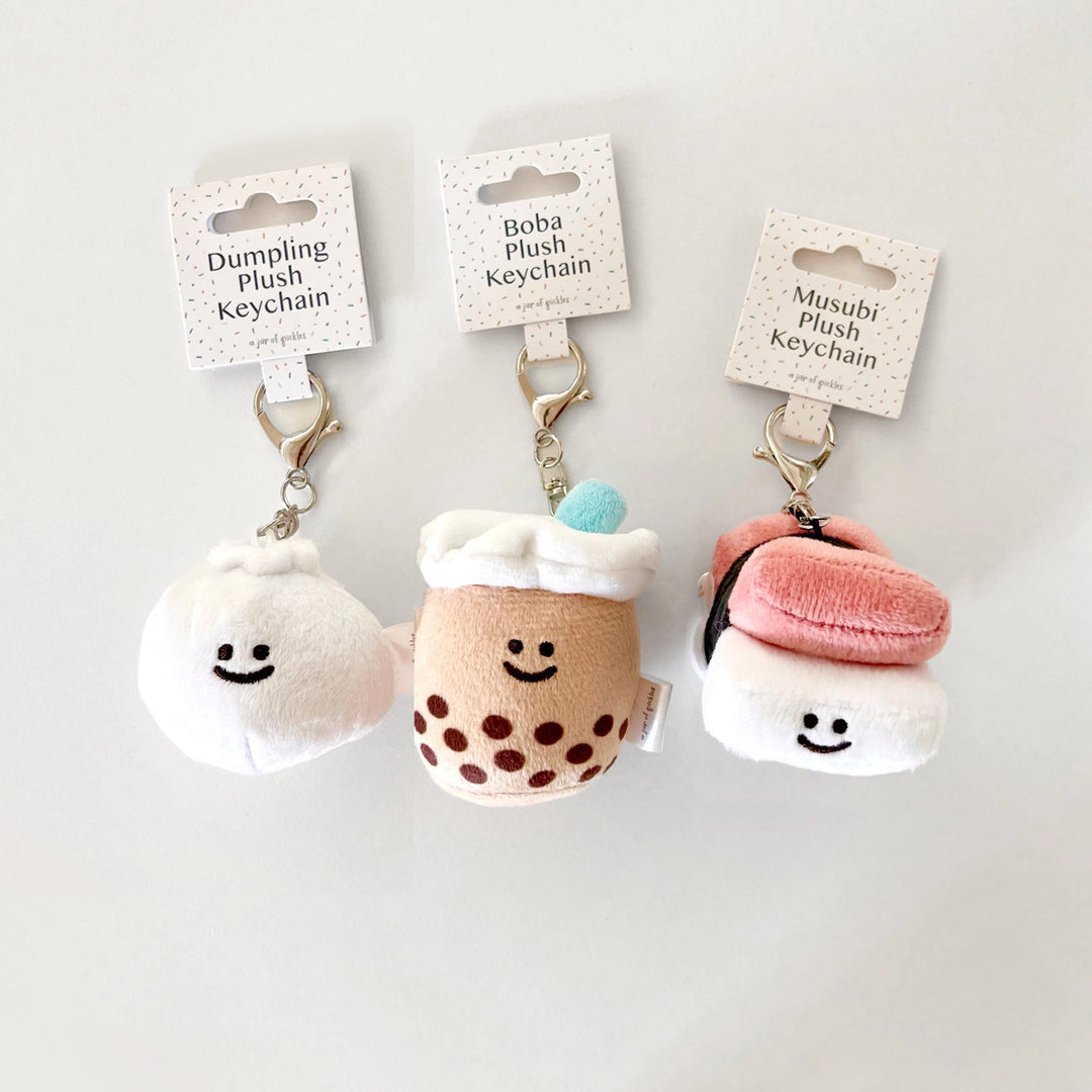 Mini Boba Milk Tea Bag Charm Plushie Keychain