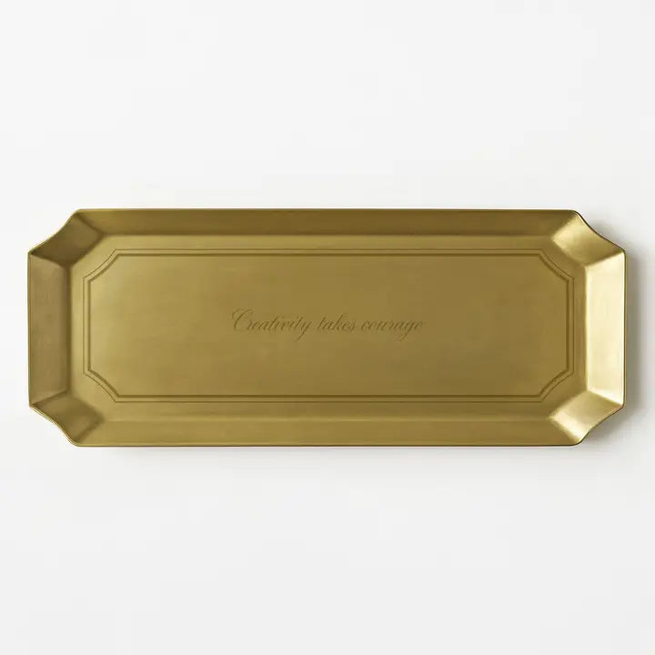 Brass Tray - Creativity Takes Courage