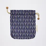 Fabric Gift Bag - Navy Deco