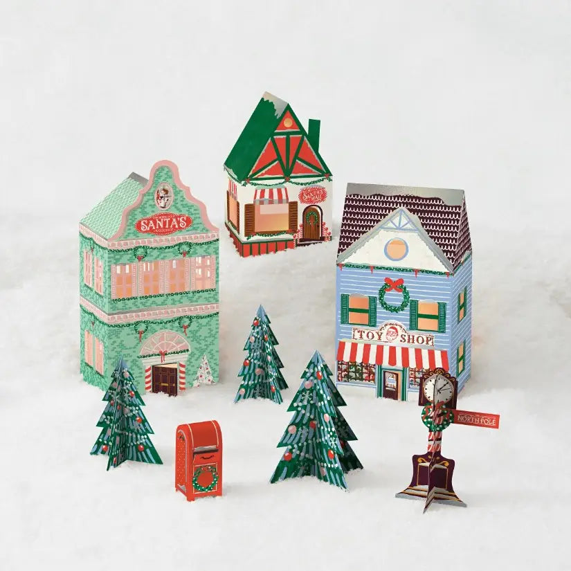 North Pole Village Paper Craft Kit