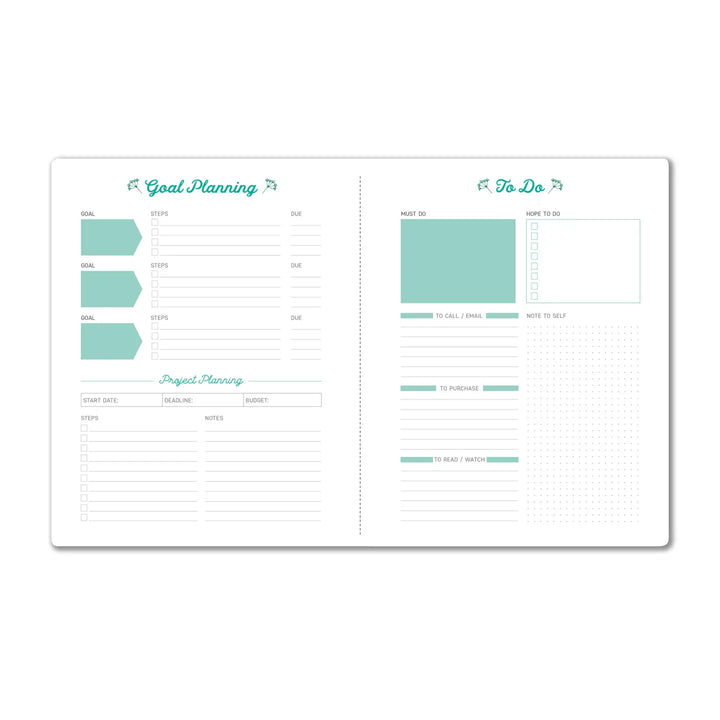 2027 Greenery High Note Monthly Planner