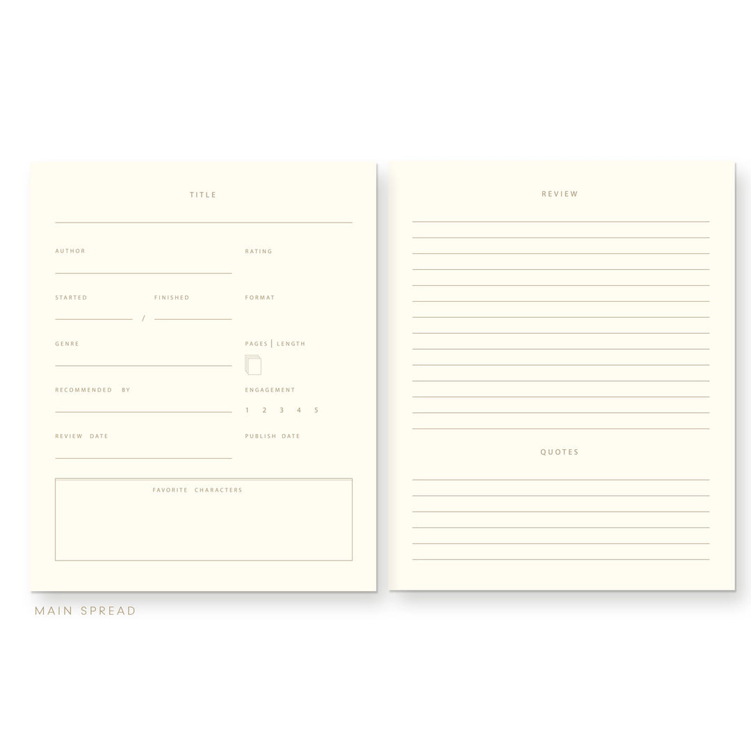 Book Club Member Book Log Reading Journal