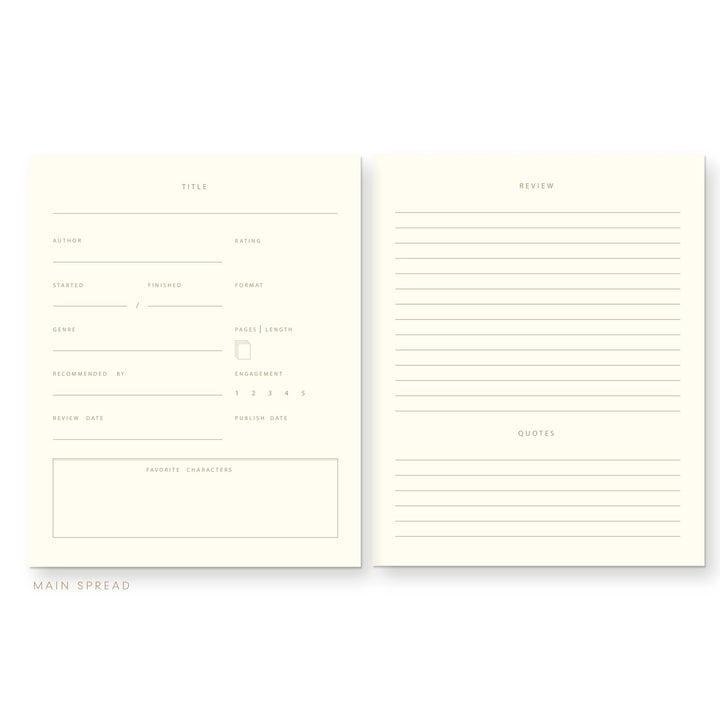 Book Club Member Book Log Reading Journal