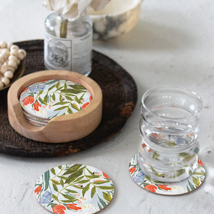 Wooden Coaster Holder