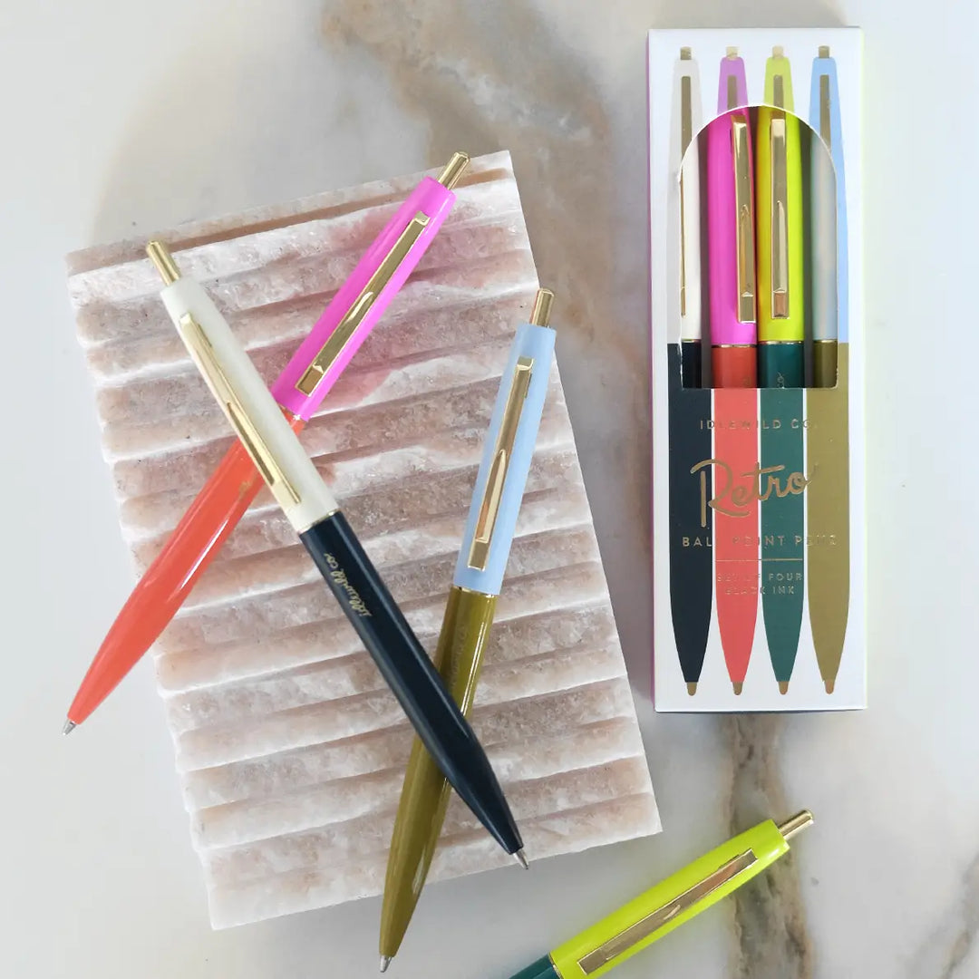 Bright Mix Retro Pen Set