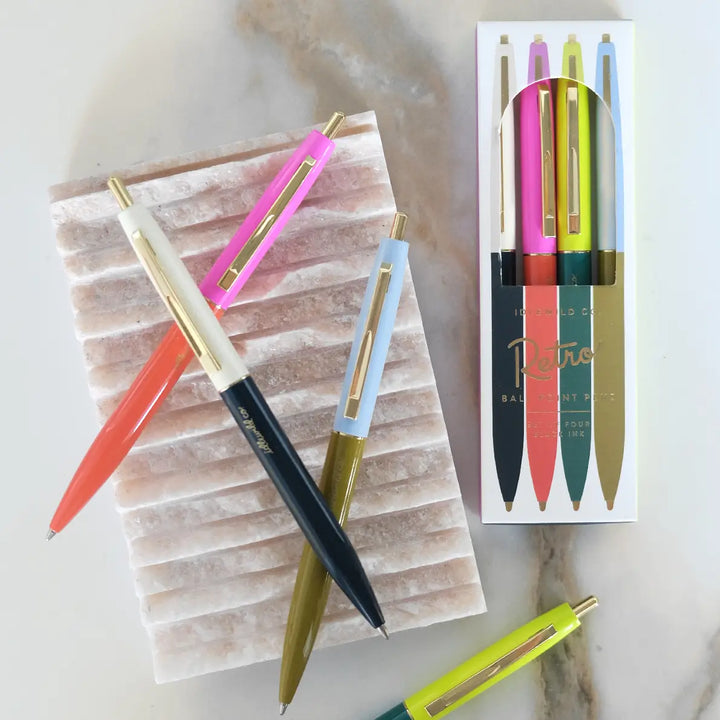 Bright Mix Retro Pen Set