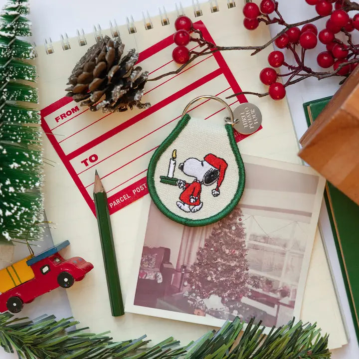 Patch Keychain - Christmas Cozy Night Snoopy