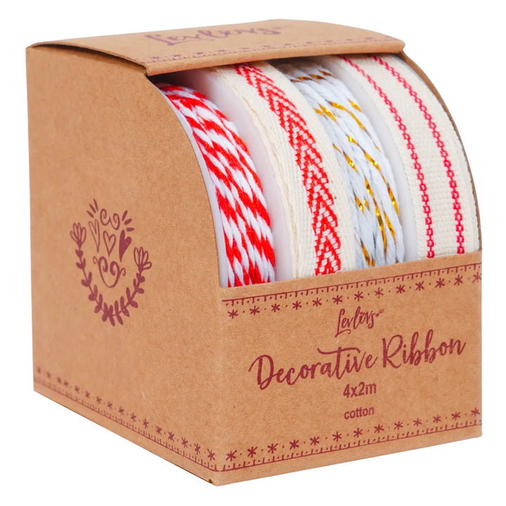 Vintage Folk Art Ribbon (Set of 4)