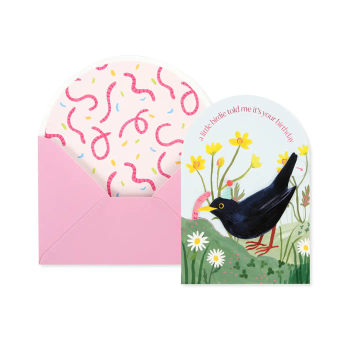 Bird & Worm Pop-Up Birthday Card