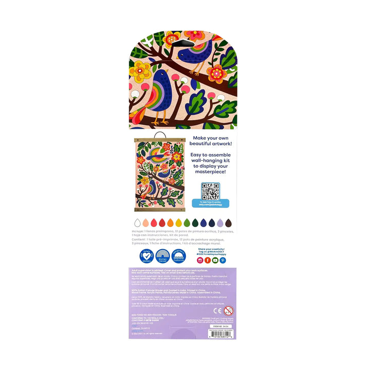 Paintology Paint By Number Canvas Kit - Blue Birds