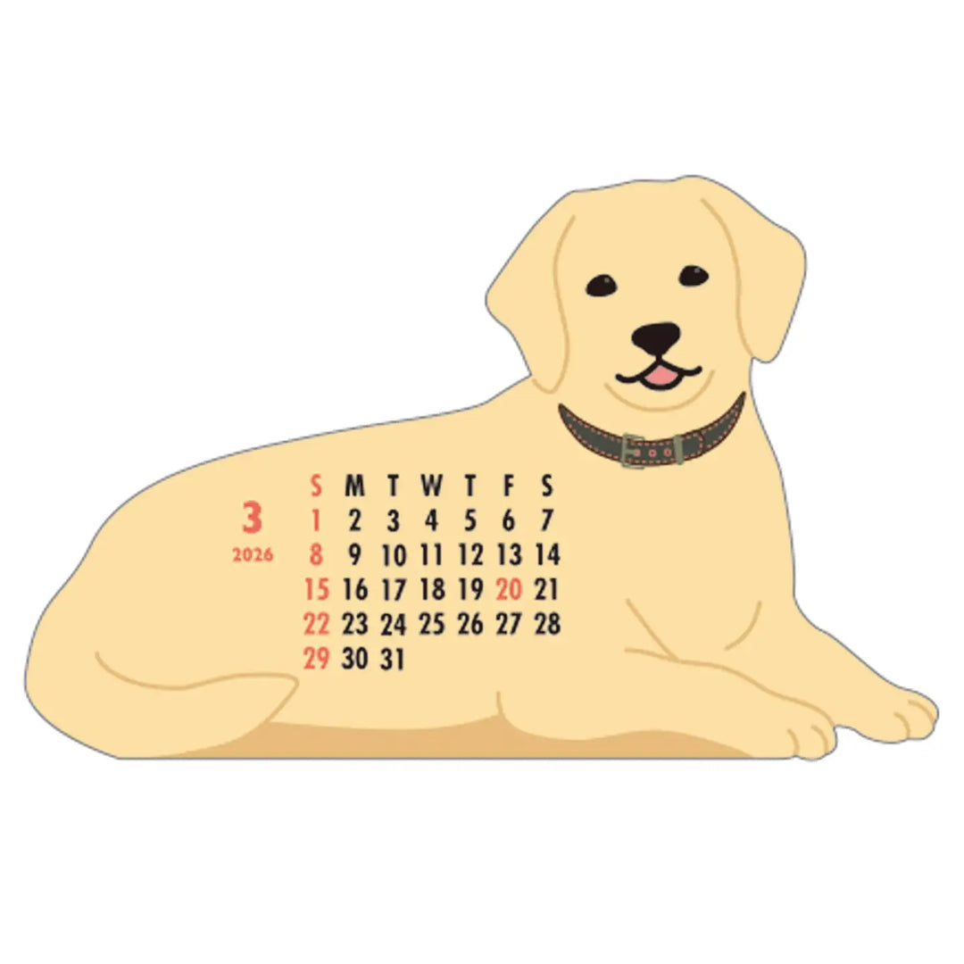 Die-Cut Retriever Calendar 2026