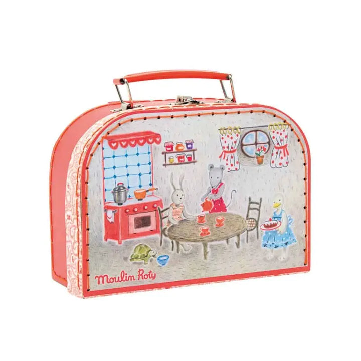Ceramic Tea Party in Suitcase