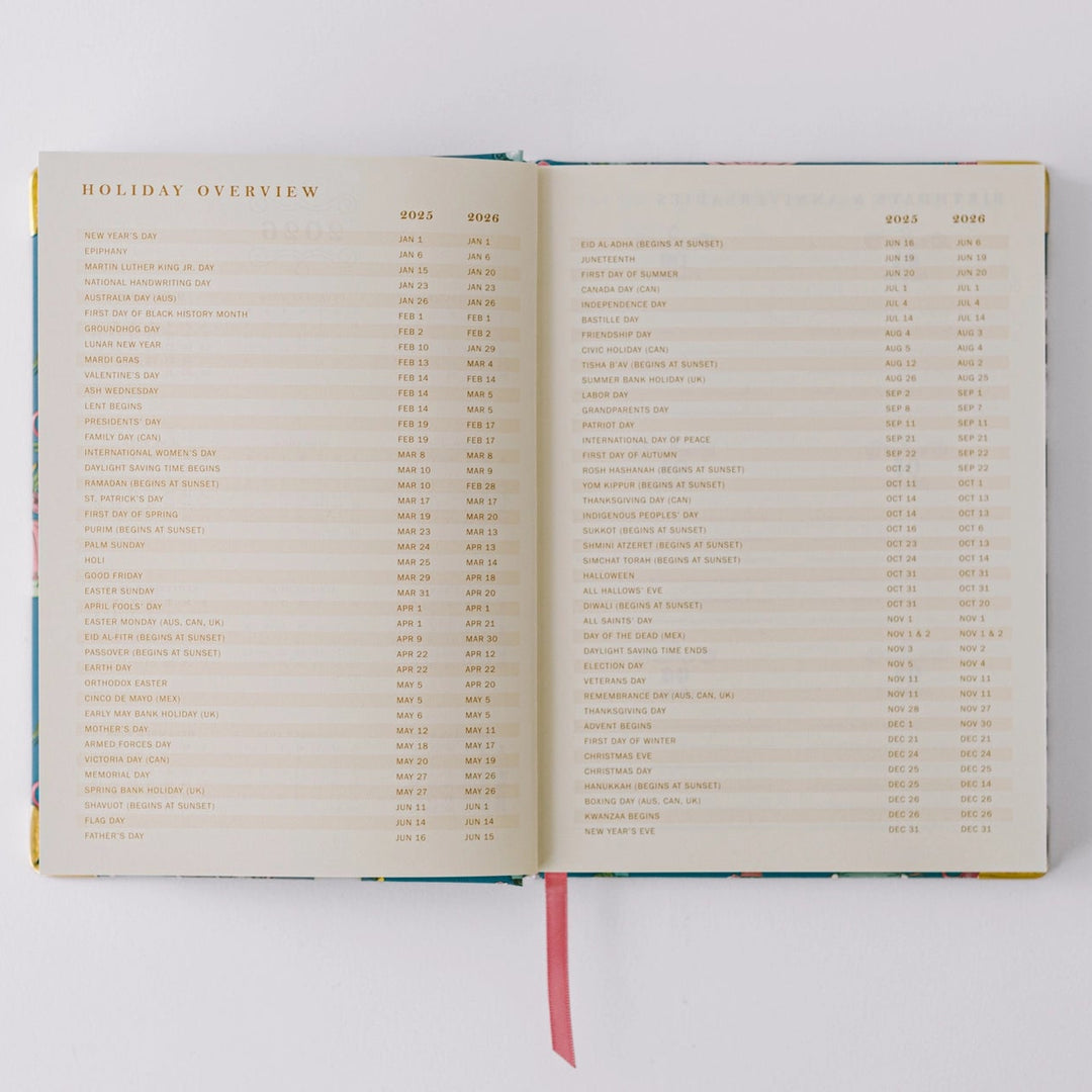 Mouse Vases 17-Month Medium Bound Planner (Aug 2025 - Dec 2026)