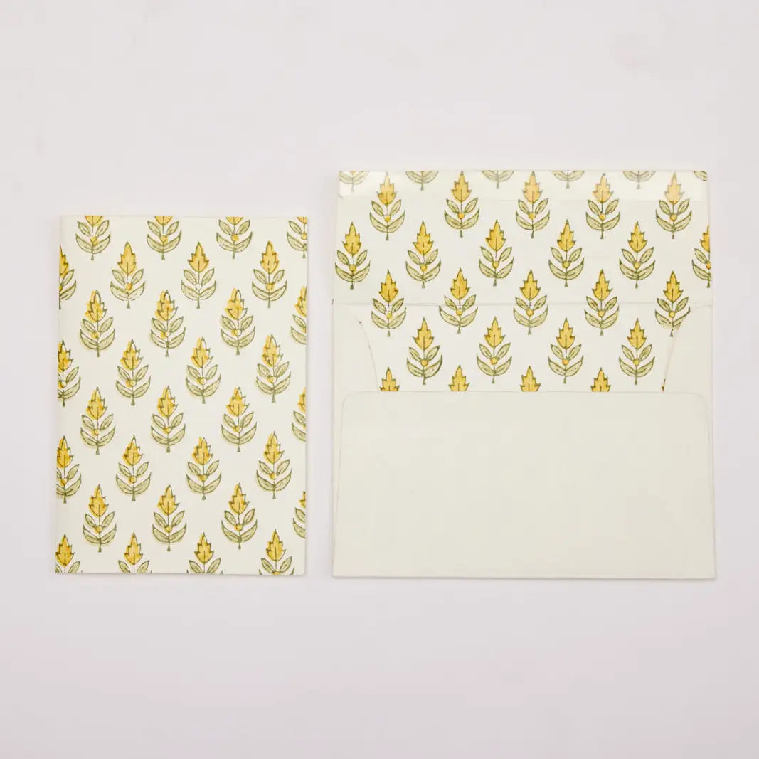 Hand Block Printed Greeting Card - Buti Sunshine
