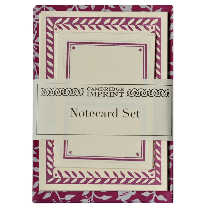 Set of Notecards and Envelopes Dancing Hare Violet