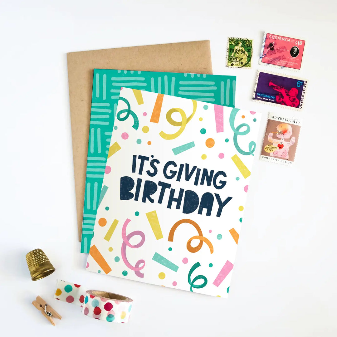 It's Giving Birthday Card