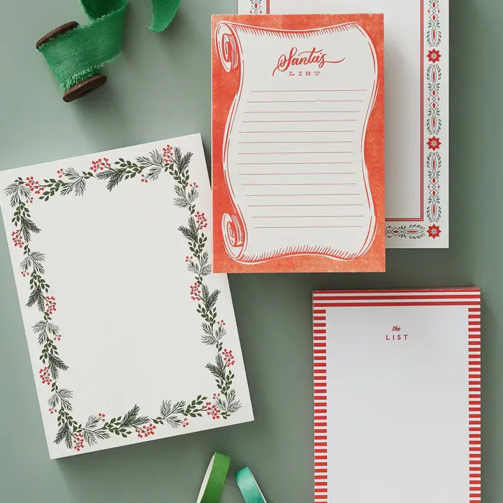 Evergreen Garland Holiday Chubby Notepad