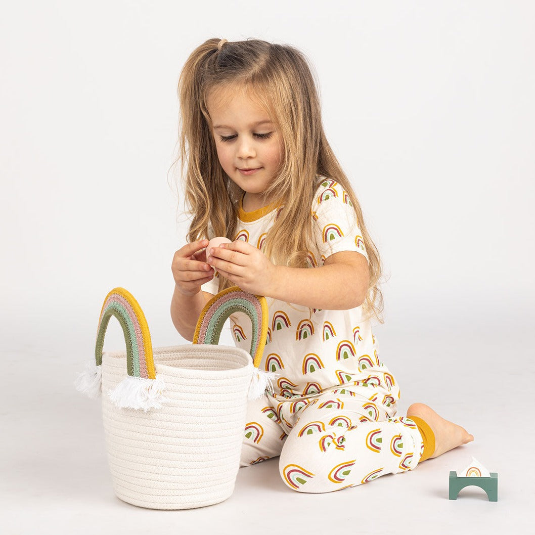 Rainbow Rope Basket