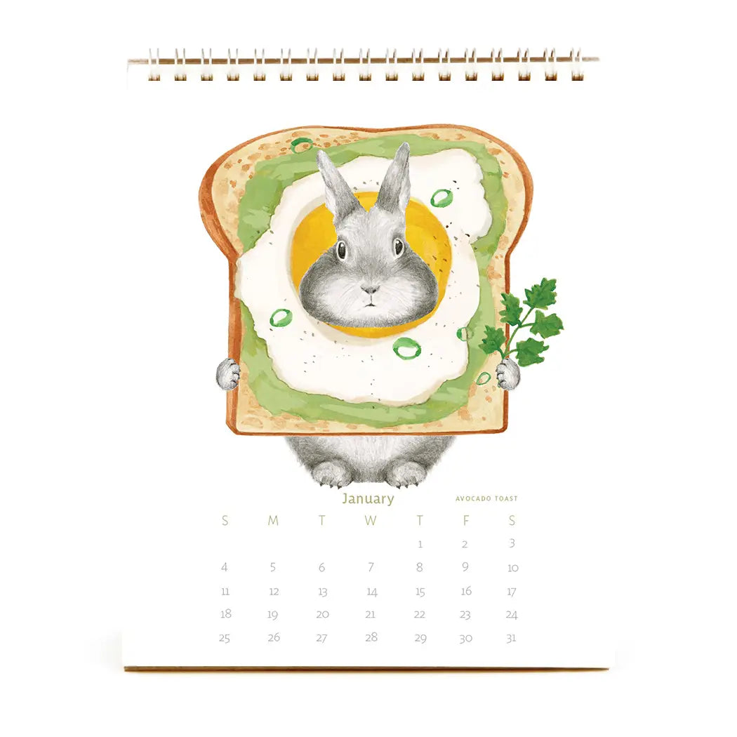 Hare at the Cafe Bunny Calendar 2026