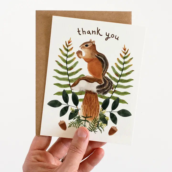 Chipmunk Thanks Greeting Card