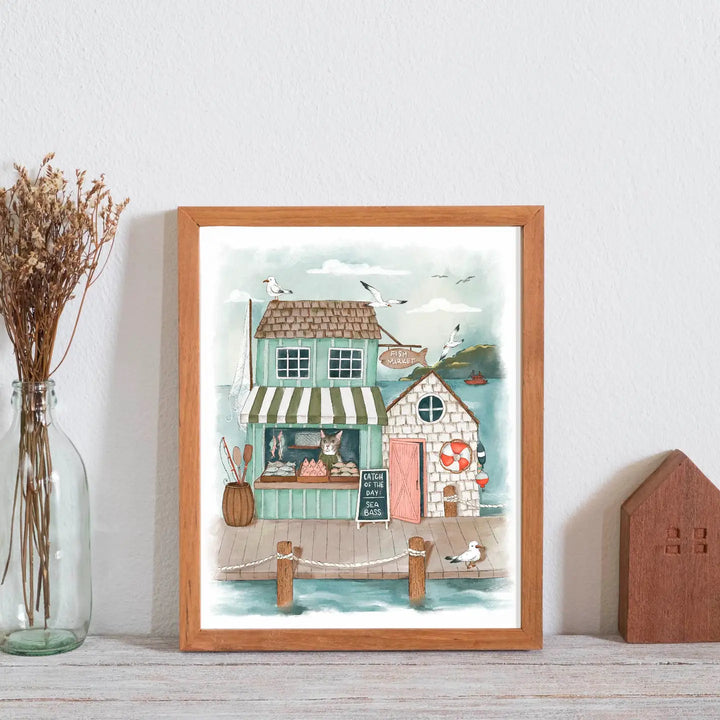 Fish Market Art Print