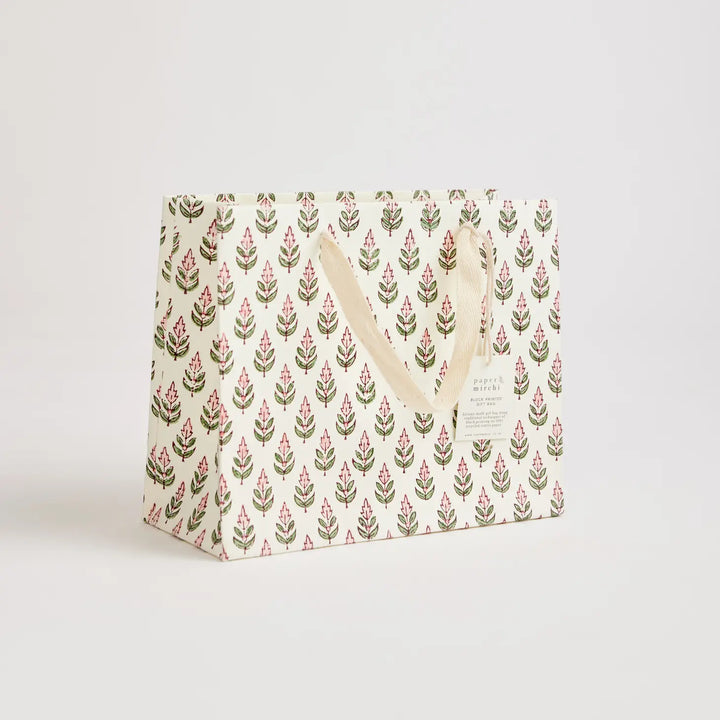 Hand Block Printed Gift Bags - Buti Blush