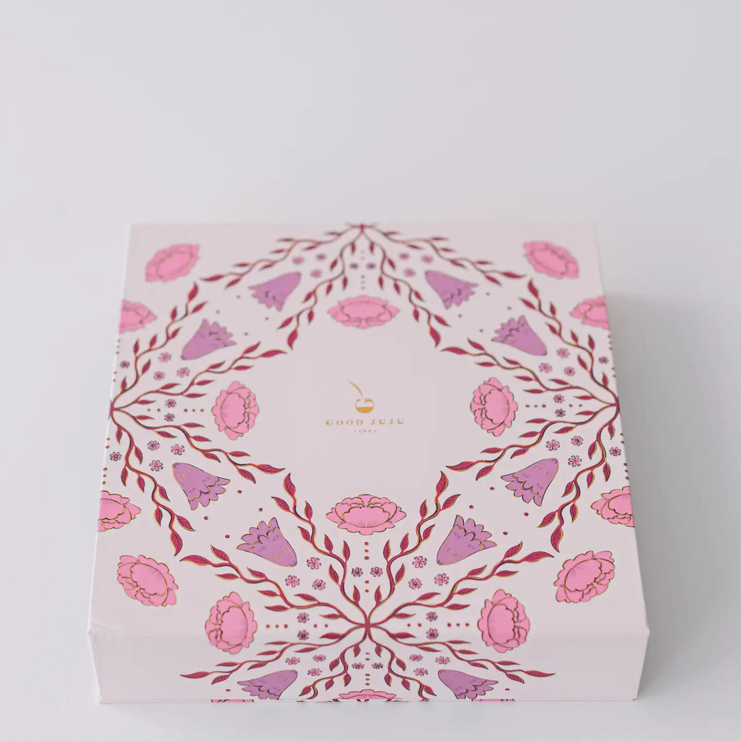 Folk Pattern Luxury Stationery Set (Pink/Purple)