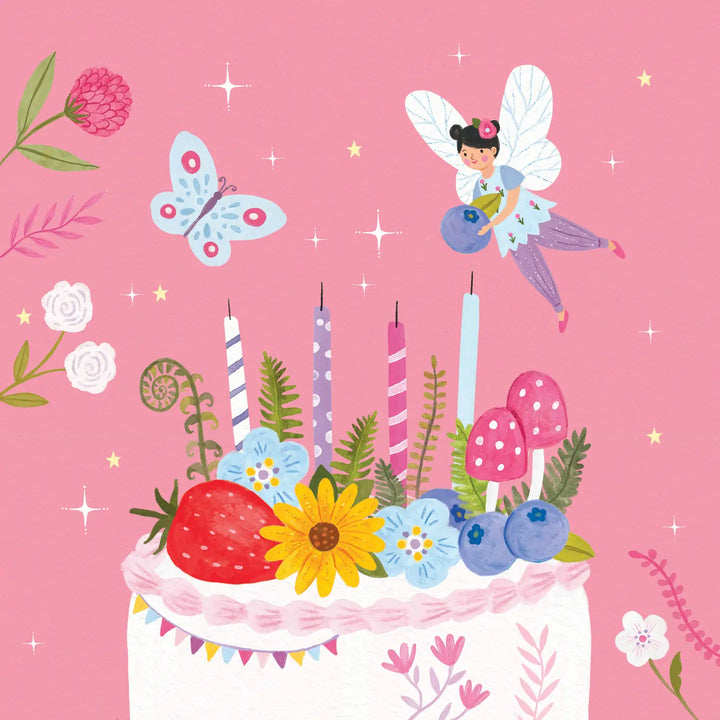 Pink Fairy Cake Birthday Pop‑Up Card