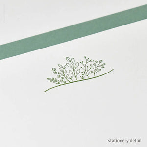 Green Sprouting Plants Stationery Set