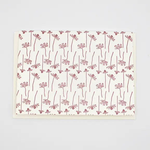 Linear Floral Small Note Cards - Set of 6