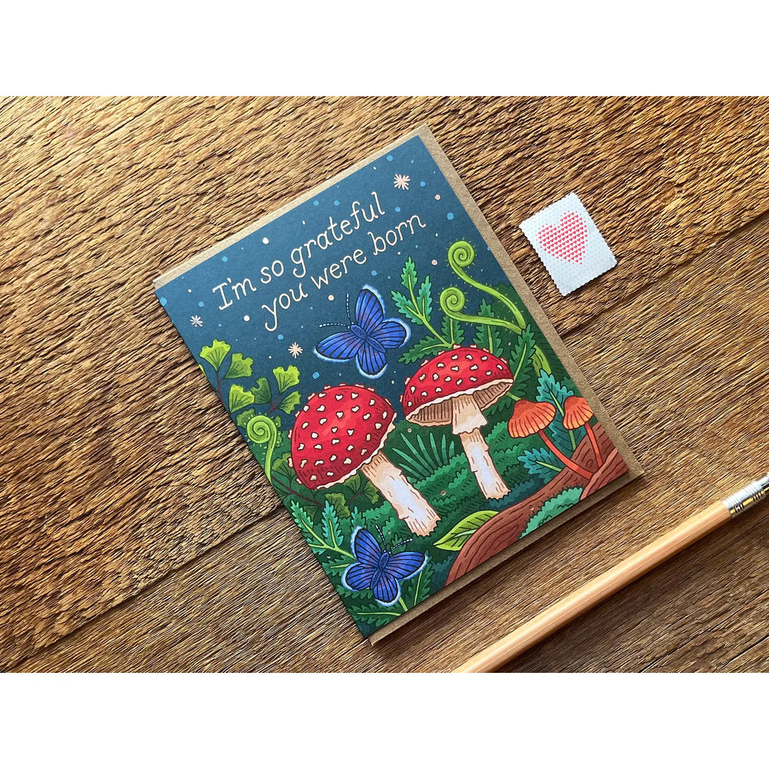 Mushrooms Birthday Card