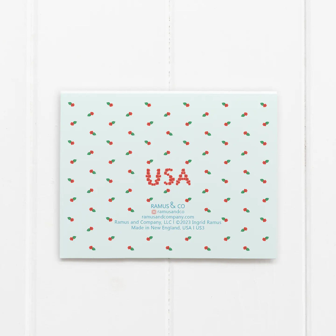 USA Floral Flag Card