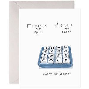 Boggle and Sleep vs. Netflix and Chill