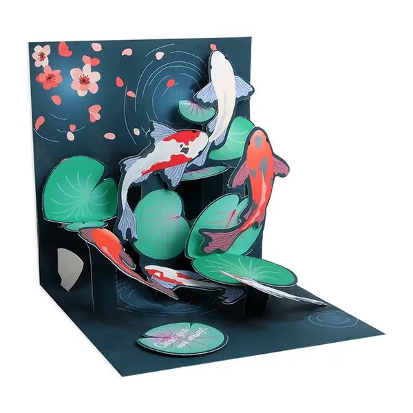 Koi Treasures Pop-Up Greeting Card