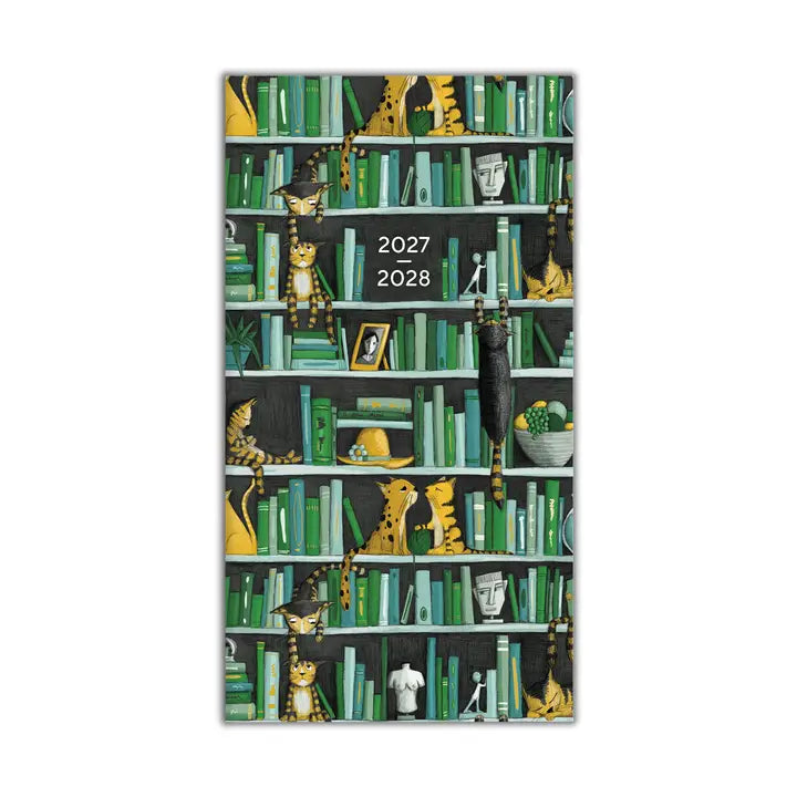 Bookshelf Cats 2027 Two-Year-Plus Pocket Planner