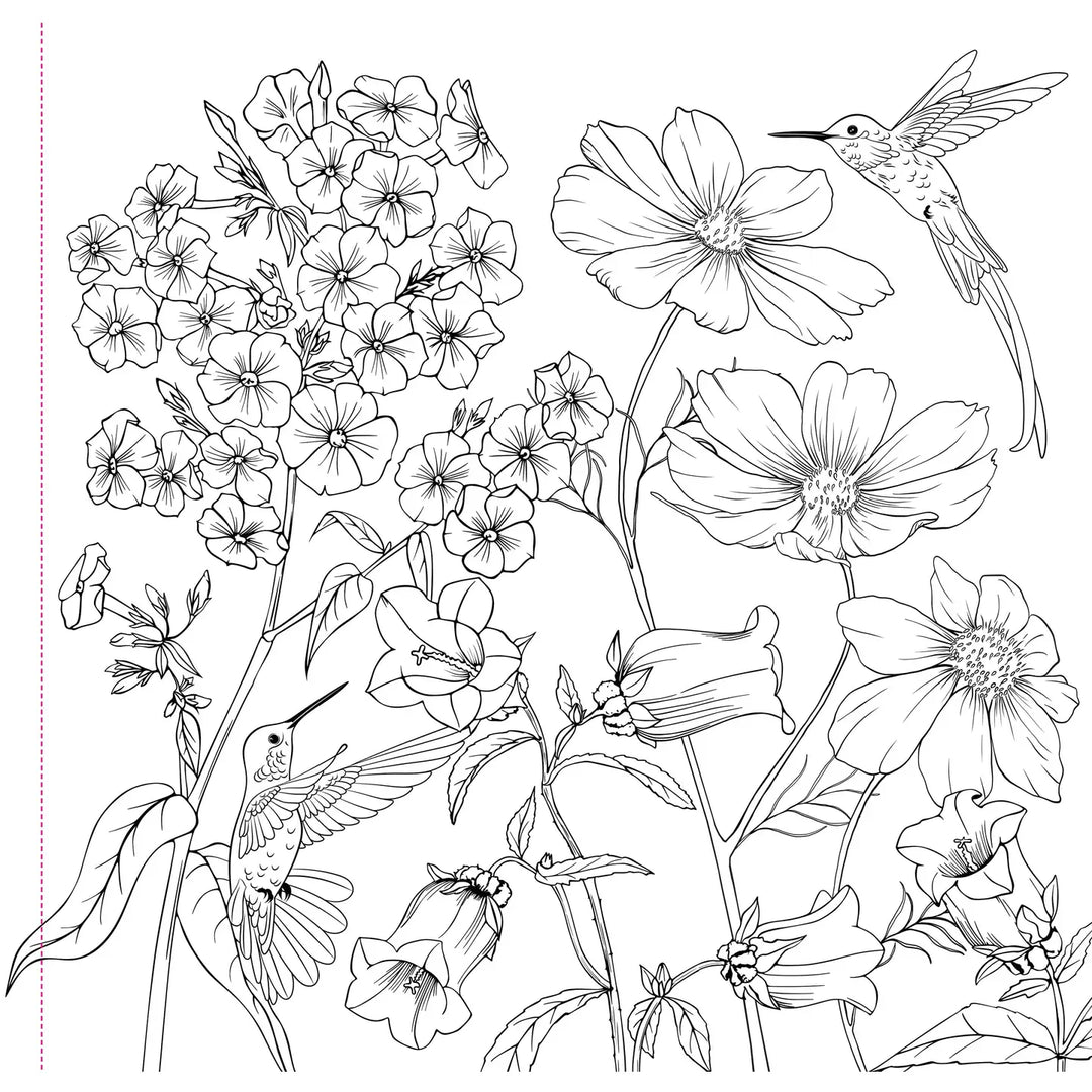 Wildflowers Adult Coloring Book