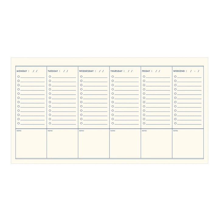Grid Undated Weekly Planner - Brown