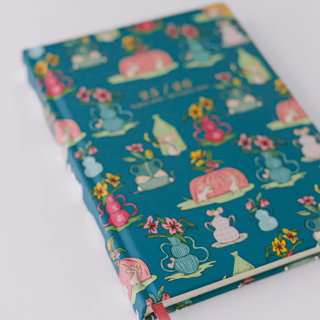 Mouse Vases 17-Month Medium Bound Planner (Aug 2025 - Dec 2026)