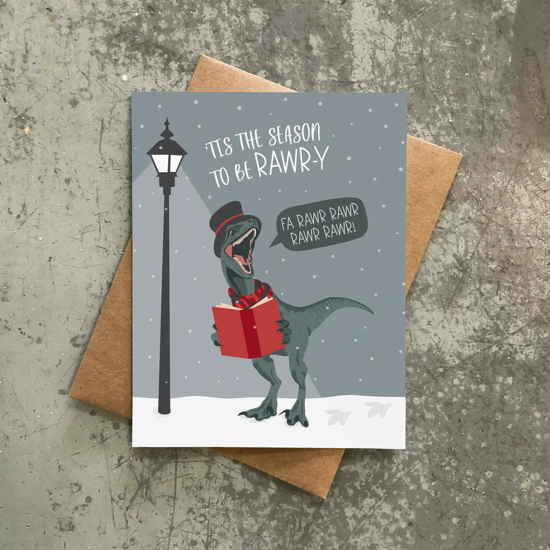 Rawr-Y Raptor Holiday Card