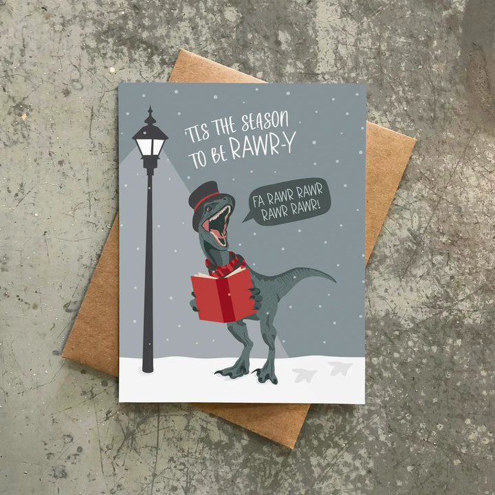 Rawr-Y Raptor Holiday Card